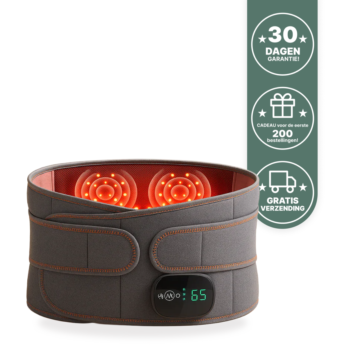 HOOM™ Infrared Massage Belt | Back pain gone with this heat, massage and red light treatment in one