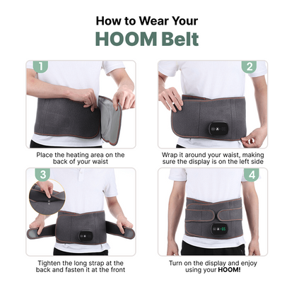HOOM™ Infrared Massage Belt | Back pain gone with this heat, massage and red light treatment in one